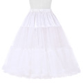 Belle Poque Damen Luxus Weiß Crinoline Petticoat Underskirt für Retro Vintage Kleid BP000178-2